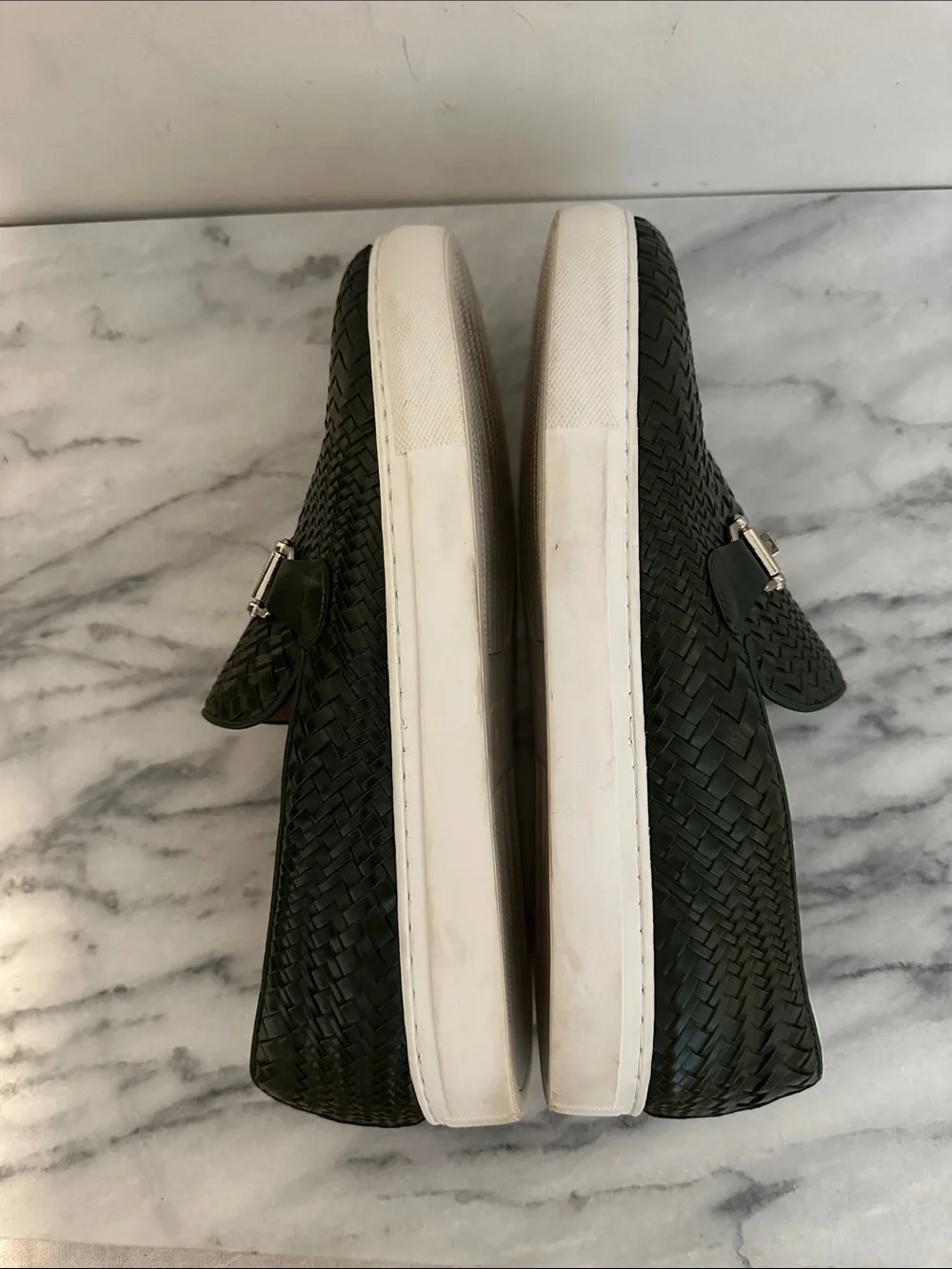 Marc Nolan Green  Woven Horse-Bit Boardwalk Sneakers Sz 10 Mens